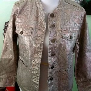 ⭐Dana Buchman jacket snake skin print